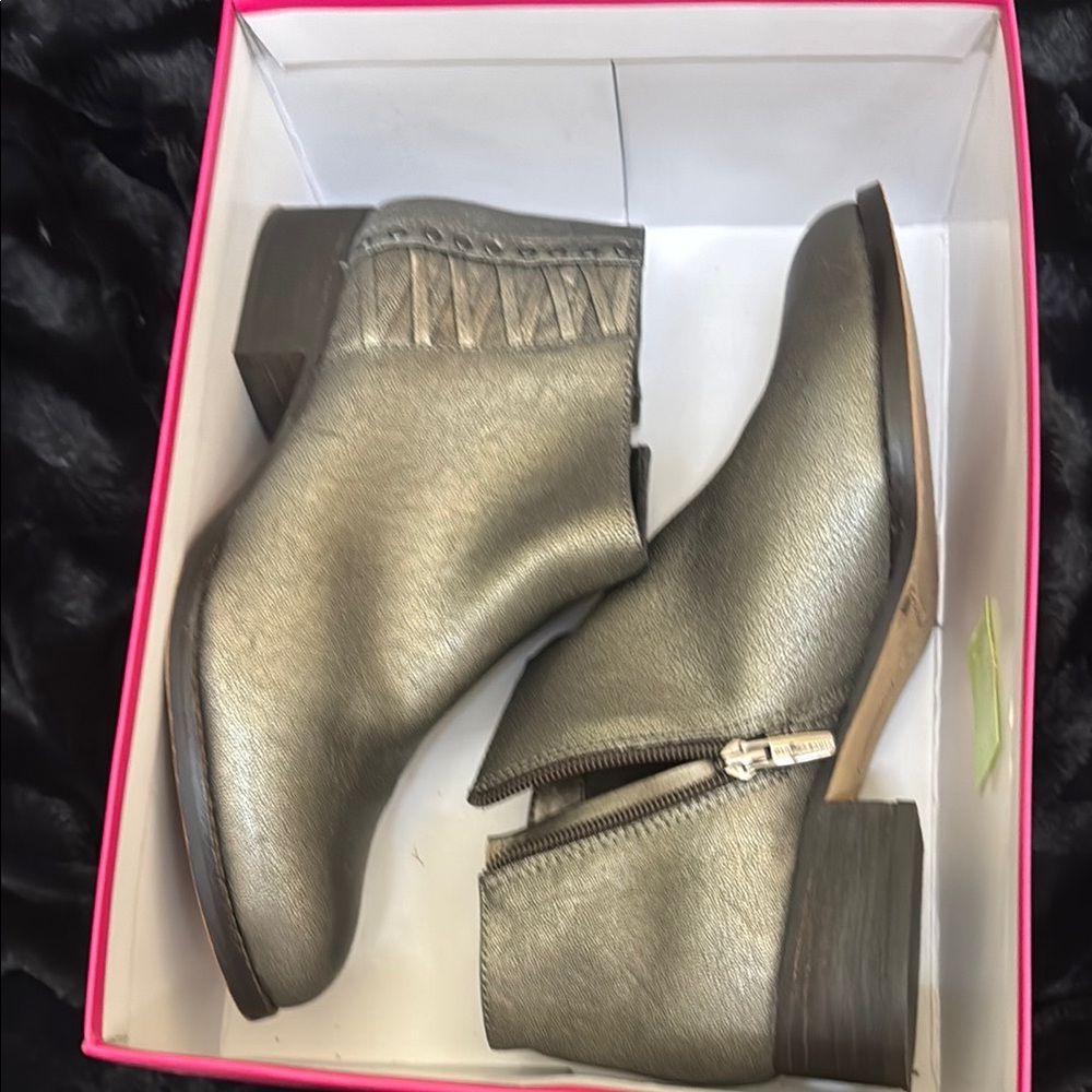 Vince Camuto Pewter Rock Ankle Boots